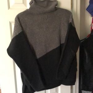 Gray and black sweater